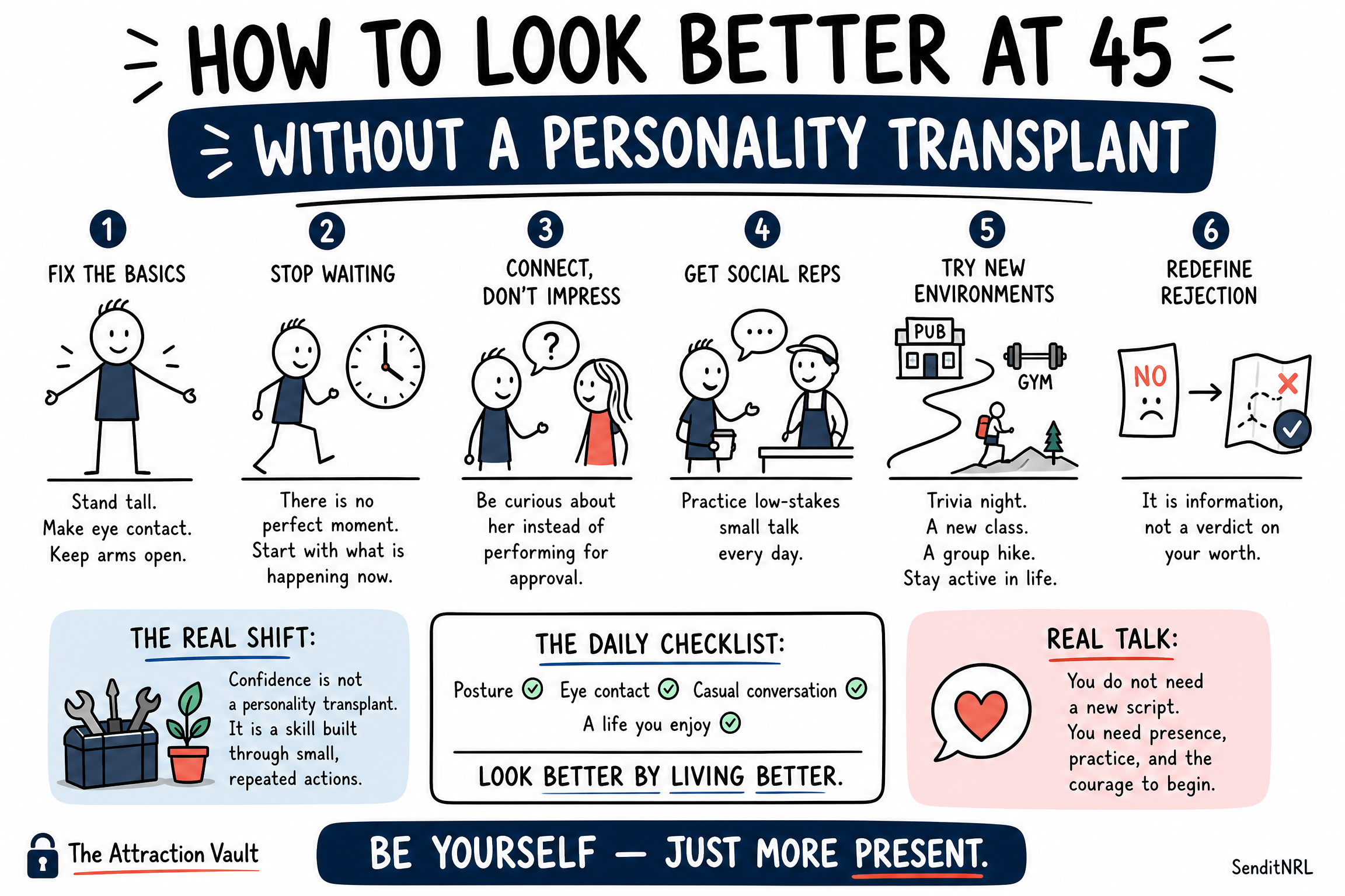 How to Look Better at 45 Without a Personality Transplant