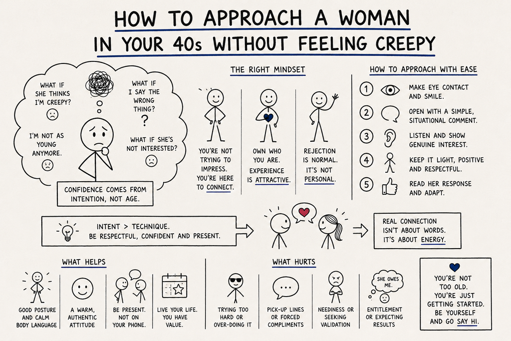 How to Approach a Woman in Your 40s Without Feeling Creepy