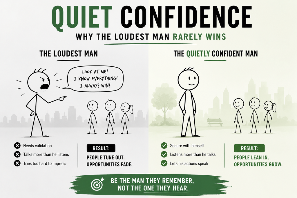 Quiet Confidence: Why the Loudest Man Rarely Wins